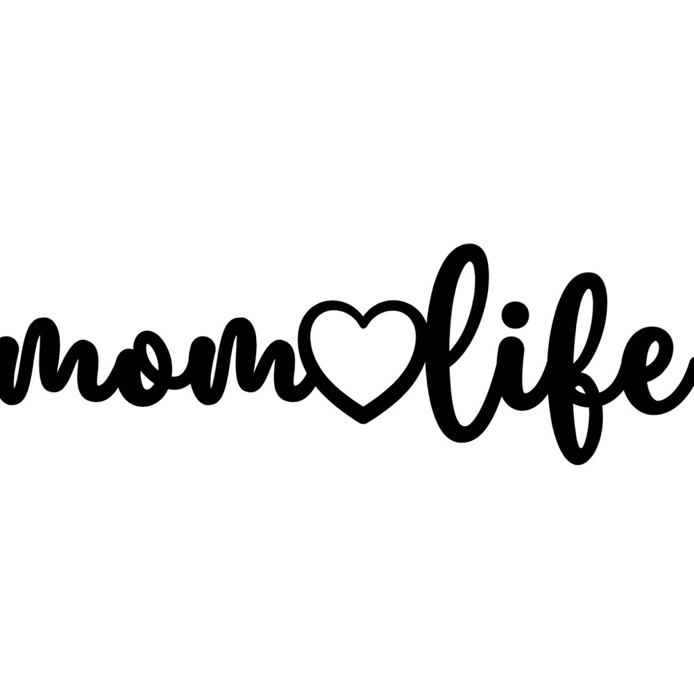 Mom Life Heart Vinyl Car Decal 4in | Cute Mom‎ Sticker
